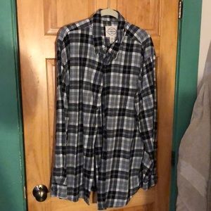 White and Black Plaid Flannel